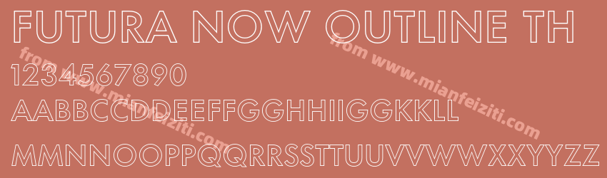 Futura Now Outline Th预览图1