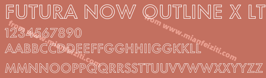 Futura Now Outline X Lt预览图1