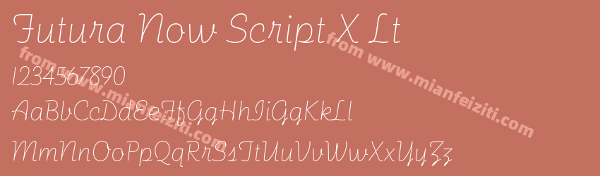 Futura Now Script X Lt预览图1 Futura Now Script X Lt预览图1