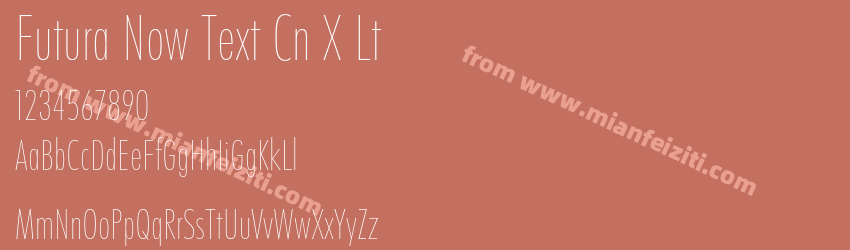 Futura Now Text Cn X Lt预览图1 Futura Now Text Cn X Lt预览图1