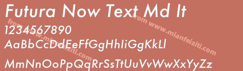 Futura Now Text Md It预览图1 Futura Now Text Md It预览图1