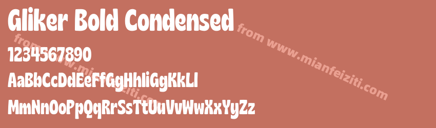 Gliker Bold Condensed预览图1