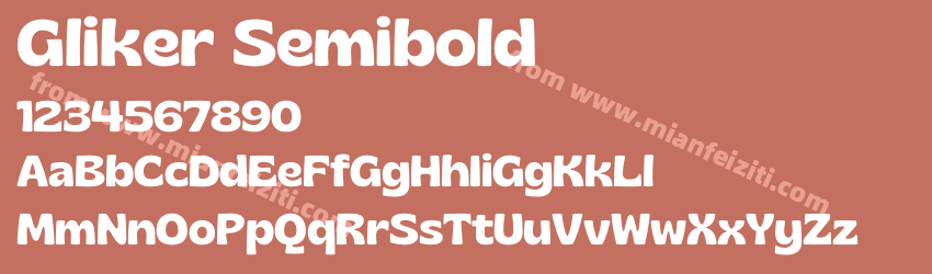Gliker Semibold预览图1 Gliker Semibold预览图1