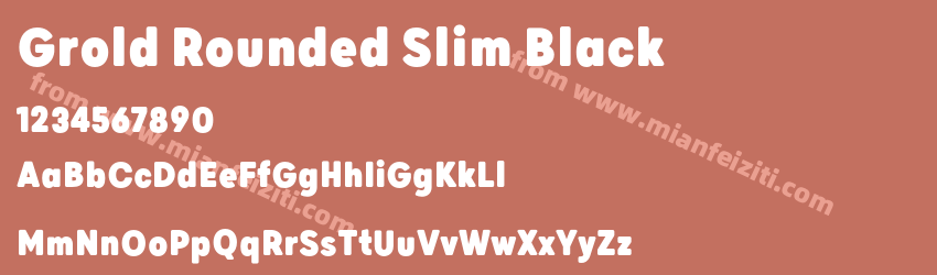Grold Rounded Slim Black预览图1 Grold Rounded Slim Black预览图1