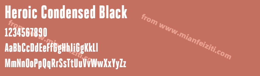 Heroic Condensed Black预览图1 Heroic Condensed Black预览图1
