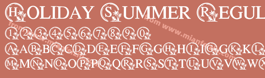 Holiday Summer Regular预览图1 Holiday Summer Regular预览图1