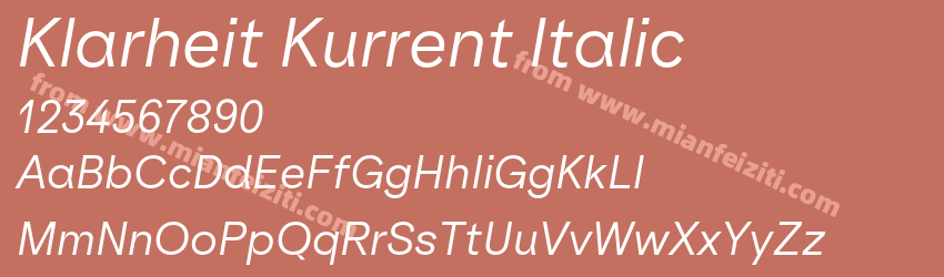 Klarheit Kurrent Italic预览图1
