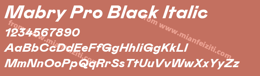 Mabry Pro Black Italic预览图1