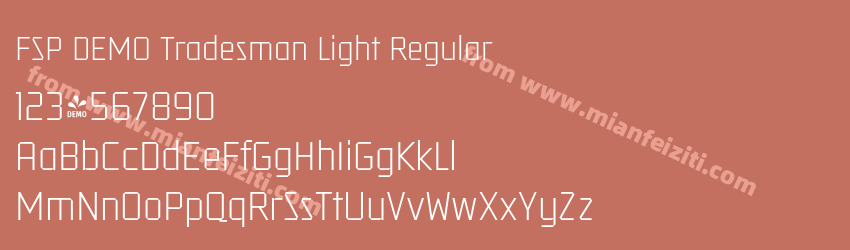 FSP DEMO Tradesman Light Regular预览图1 FSP DEMO Tradesman Light Regular预览图1
