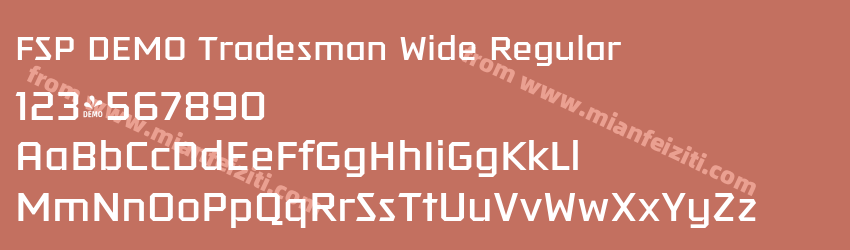 FSP DEMO Tradesman Wide Regular预览图1 FSP DEMO Tradesman Wide Regular预览图1