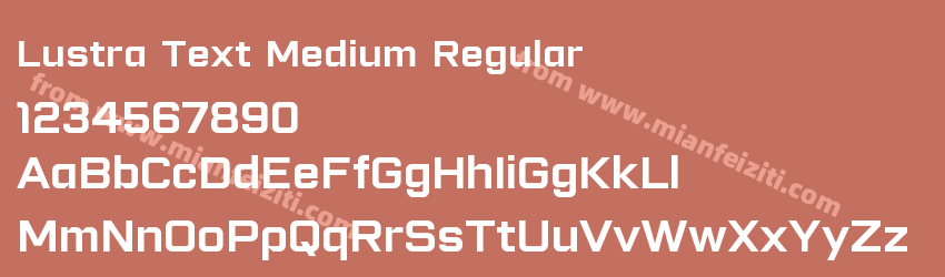 Lustra Text Medium Regular预览图1 Lustra Text Medium Regular预览图1