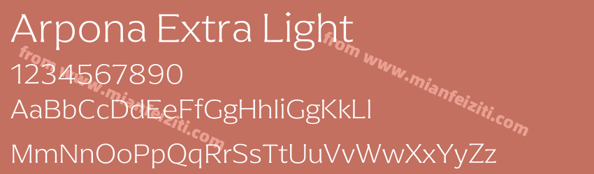 Arpona Extra Light预览图1 Arpona Extra Light预览图1