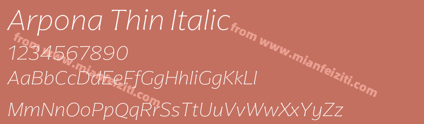 Arpona Thin Italic预览图1 Arpona Thin Italic预览图1