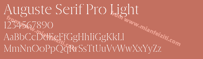 Auguste Serif Pro Light预览图1 Auguste Serif Pro Light预览图1
