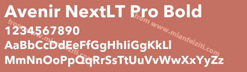 Avenir NextLT Pro Bold预览图1 Avenir NextLT Pro Bold预览图1