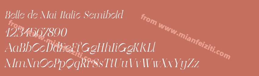 Belle de Mai Italic Semibold预览图1 Belle de Mai Italic Semibold预览图1