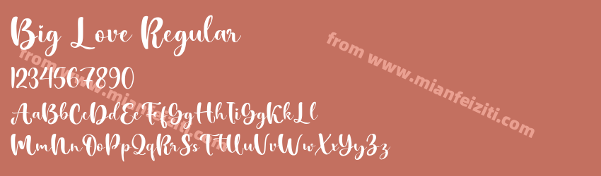 Big Love Regular预览图1 Big Love Regular预览图1