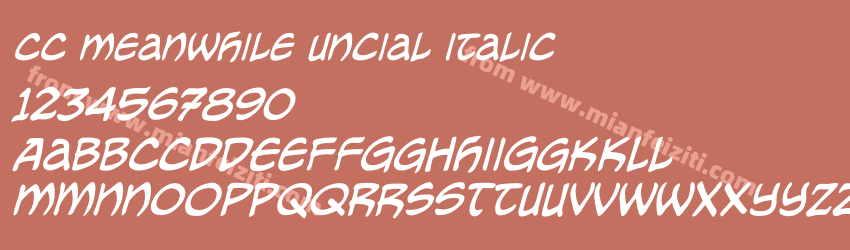 CC Meanwhile Uncial Italic预览图1 CC Meanwhile Uncial Italic预览图1