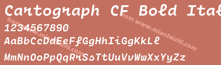 Cartograph CF Bold Italic预览图1 Cartograph CF Bold Italic预览图1