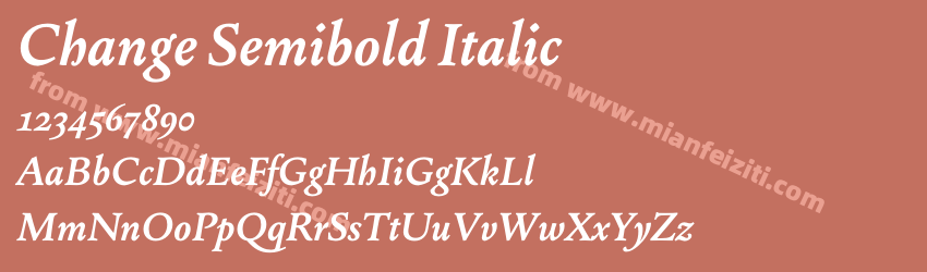 Change Semibold Italic预览图1 Change Semibold Italic预览图1