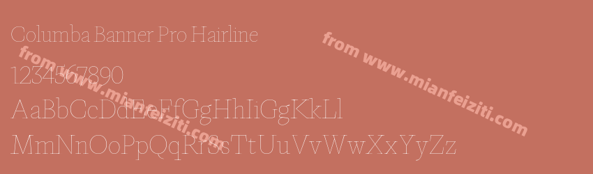 Columba Banner Pro Hairline预览图1 Columba Banner Pro Hairline预览图1