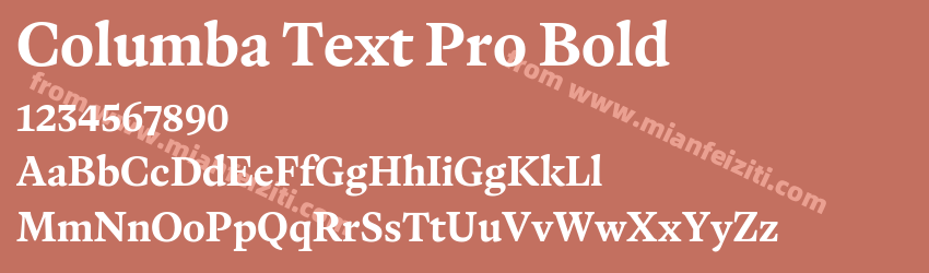Columba Text Pro Bold预览图1 Columba Text Pro Bold预览图1