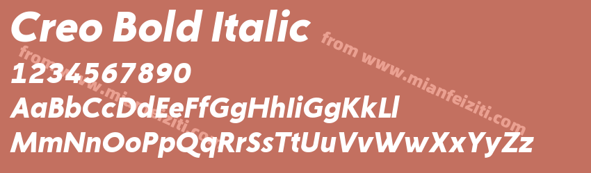 Creo Bold Italic预览图1 Creo Bold Italic预览图1