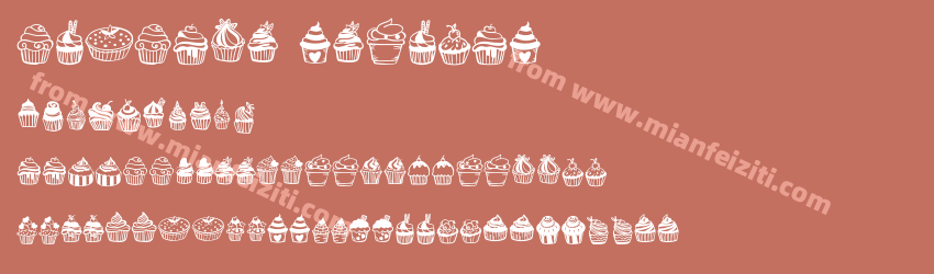 Cupcake Regular预览图1 Cupcake Regular预览图1