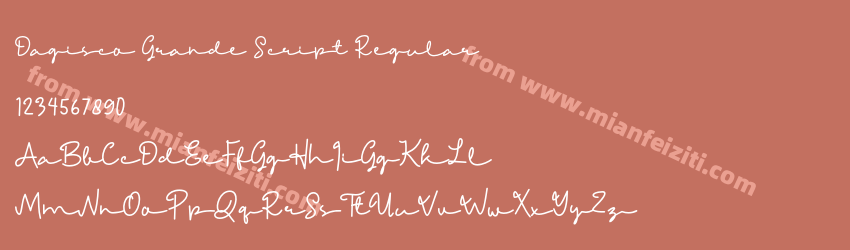 Dagisco Grande Script Regular预览图1