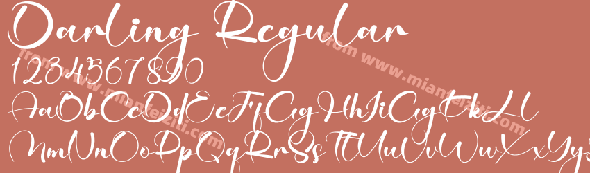 Darling Regular预览图1 Darling Regular预览图1
