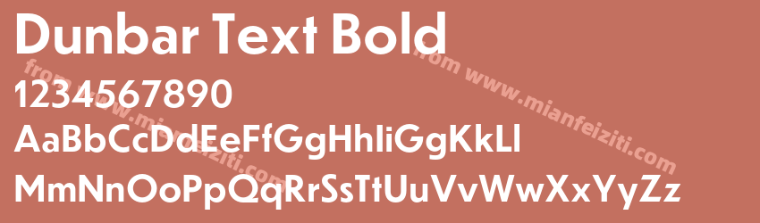 Dunbar Text Bold预览图1 Dunbar Text Bold预览图1