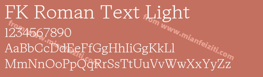FK Roman Text Light预览图1