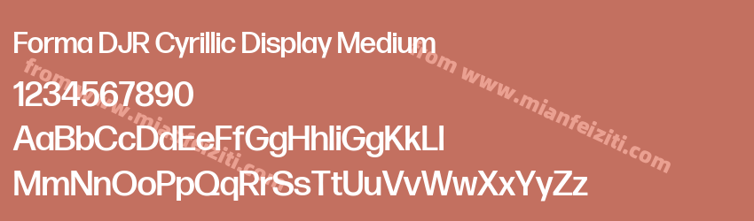 Forma DJR Cyrillic Display Medium预览图1 Forma DJR Cyrillic Display Medium预览图1