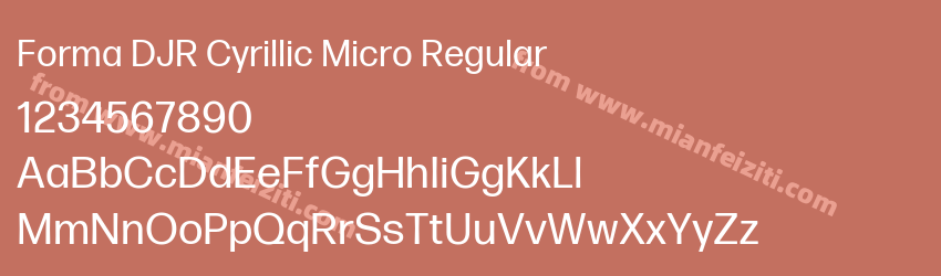 Forma DJR Cyrillic Micro Regular预览图1 Forma DJR Cyrillic Micro Regular预览图1