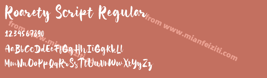 Roarety Script Regular预览图1 Roarety Script Regular预览图1