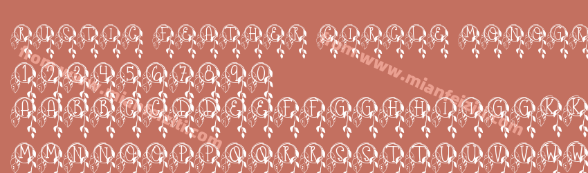 Rustic Feather Circle Monogram预览图1 Rustic Feather Circle Monogram预览图1