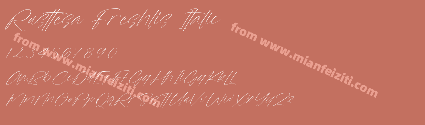 Rusttesa Freshlis Italic预览图1 Rusttesa Freshlis Italic预览图1