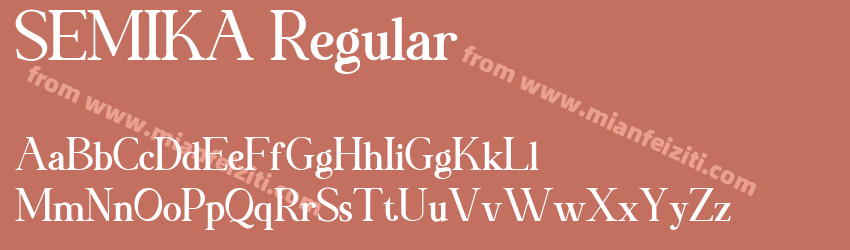 SEMIKA Regular预览图1 SEMIKA Regular预览图1