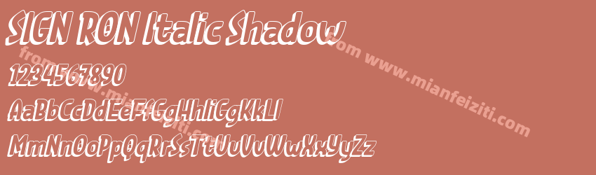 SIGN RON Italic Shadow预览图1