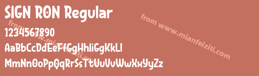 SIGN RON Regular预览图1 SIGN RON Regular预览图1