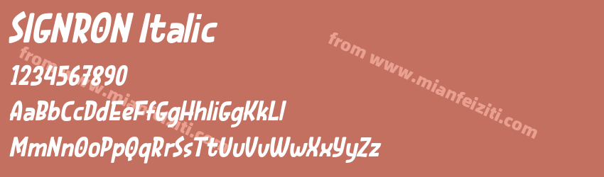 SIGNRON Italic预览图1 SIGNRON Italic预览图1
