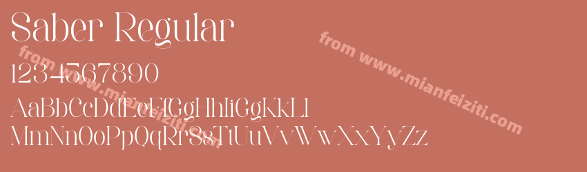 Saber Regular预览图1 Saber Regular预览图1