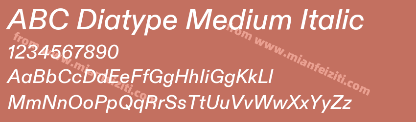 ABC Diatype Medium Italic预览图1 ABC Diatype Medium Italic预览图1