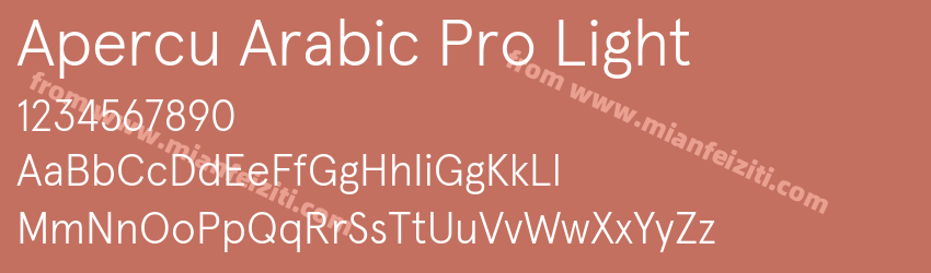 Apercu Arabic Pro Light预览图1