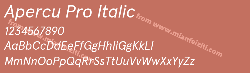 Apercu Pro Italic预览图1