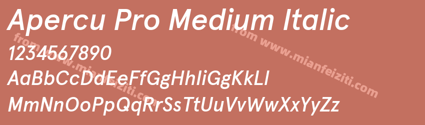 Apercu Pro Medium Italic预览图1