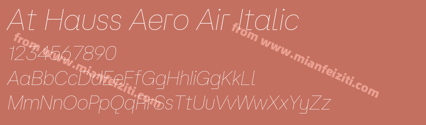 At Hauss Aero Air Italic预览图1 At Hauss Aero Air Italic预览图1