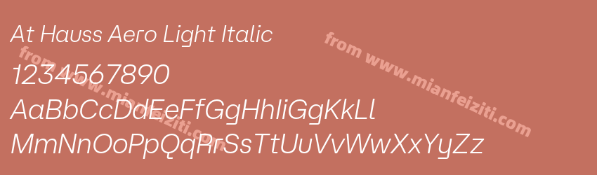 At Hauss Aero Light Italic预览图1