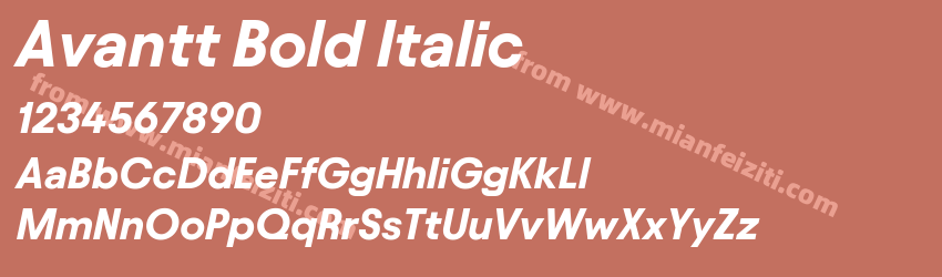 Avantt Bold Italic预览图1 Avantt Bold Italic预览图1
