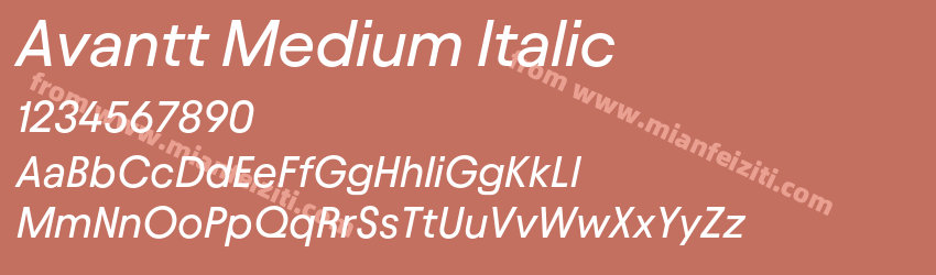Avantt Medium Italic预览图1 Avantt Medium Italic预览图1